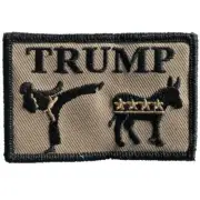 VELCRO® BRAND Fastener Morale Patch Hook MAGA Donald Trump Kick Ass 3x2