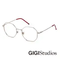 在飛比找PChome24h購物優惠-【GIGI Studios】正六邊形小臉鈦金光學眼鏡(玫瑰金