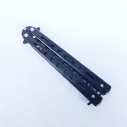 Benchmade Butterfly Knife Balisong Metal Folding Practice Training Toy (Black)