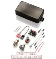 EMG 60X BRUSHED BLACK CHROME ACTIVE HUMBUCKER PICKUP SHORT SHAFT POTS & WIRING