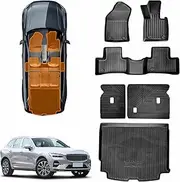 X-CAR Floor Mat Boot Liner Back Seat Protector Combo for Volvo XC60 2017-Onwards Heavy Duty Car Kick Mats Cover