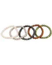 Splendid Pearls 6-7mm Freshwater Pearl Stretch Bracelet Set