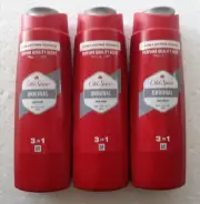 OLD SPICE ORIGINAL RICH SCENT BODY, FACE, HAIR WASH, 3 x 250ml Bottles