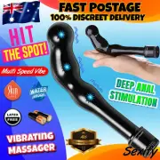 Vibrating Prostate Massager Anal Vibrator Bead Butt Plug Male Dildo Mens Sex Toy