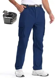 [BondiTrekk] Men's Hiking Trousers, Quick-Drying, Lightweight Outdoor Trousers, Elastic and Water-Repellent Work Trousers for Outdoor Activities, Spring/Summer, Thin Style, Spring/Summer, Thin Style
