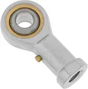 HALLMERS 10mm Bore M10 Female Left Hand Thread Rod End Bearing with Oiling Nozzle Metric Rose Joint - Heim Spherical Swivel Threaded Shaft Eye Hardware Steering Control Linkage