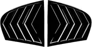 Compatible For BMW 5 Series E60 E61 2004-2010 Car Rear Window Side Louver Shutter Trim Cover Windshield Shade(Glossy Black)