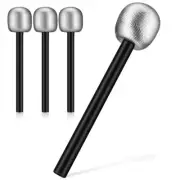 4 Pcs Microphone Prop Fake Microphone Pretend Play Singing Microphone Realistic