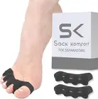 Gel Toe Separators For Functional Fitness & Foot Pain Relief - 1 Pair - Black