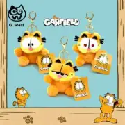 Cartoon Animation Kawaii Garfield Plush Toy Doll Keychain Bag Pendant Jewelry