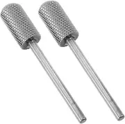 Vaguelly Set of 2 Nail Drill Bits Tungsten Steel Grinding Bits Nail Drill Heads