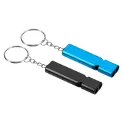 Survival Whistle, 2Pcs Loud Sound Outdoor Safety Whistle, Black, Light Blue
