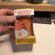 YOLK MAGIC Egg Separator - Orange - As Seen on TV - NIB