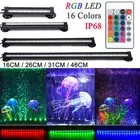 LED Air Bubble RGB Curtain Submersible Light Bar Lamp For Fish Tank Aquarium AU