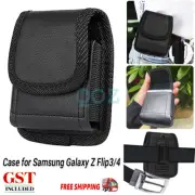 Case For Samsung Galaxy Z Flip3 Flip4 5G Case Leather Pouch Belt Clip Holster