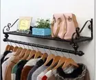 Quality Metal Wall Clothes Shelf Rail Rack Bath Wardrobe ShopHome DRW005 @4Color