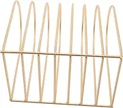 Homoyoyo Desk Book Organizer Small Iron Magazine File Holder Creative Bookshelf for Office Dorm Bedside Sturdy Desktop Storage Rack for Files Books Magazines