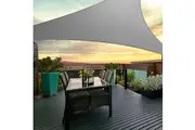 Instahut Shade Sail 5x5x5m Triangle 280GSM 98% Grey Shade Cloth