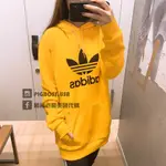 【豬豬老闆】ADIDAS ORIGINALS LOGO 長袖 帽T 大LOGO 休閒 運動 男款 黃 綠 黑 紅 藍綠