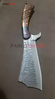 15" Rare Custom Handmade J2 Steel Full Tang Viking Cleaver Knife Wood Handle