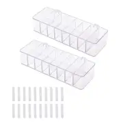 Clear Cable Storage Box,Cable Organizer Box Storage Desktop Data Cable Cord S...