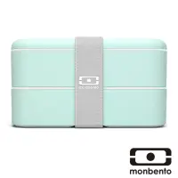 在飛比找momo購物網優惠-【MONBENTO】雙層餐盒-抹茶色(MB-12001215