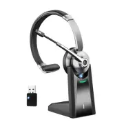 Bluetooth Wireless Headset with Mic for Work, Wireless Headphones with Mic No...