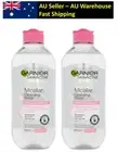2x Garnier Micellar Sensitive Cleansing Water 400ml Remove No Rinse Hypoallergen