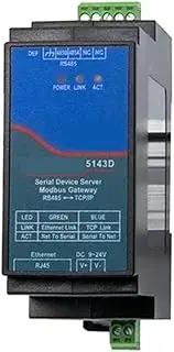 xioaue Din-Rail ZLAN5143D Serial Device Server Modbus Gateway RS485 from to IP DC9-24V Support Full Duplex