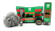 NRL Toiletry Gift Set - South Sydney Rabbitohs - Bag Body Wash Razor Soap Loofah