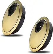 WJUAN Cable Grommet Desk, Pack of 2 Elegant Bronze Cable Grommets 60 mm, Desk Duct for Desks, Office & Worktops, Zinc Alloy Material
