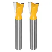 2pcs Dovetail Router Bit 3/8" Diameter 1/4" Shank Dovetail Joint Bit