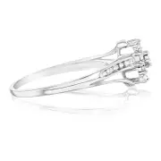 Luminesce Lab Grown 21 Diamond Disc Dress Ring in Sterling Silver, Q