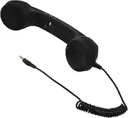 CAXUSD Retro Handset Adjustable Tone Cell Phone Receiver Radiation Classic Handset for All Devices Black with Noise Reduction and Design