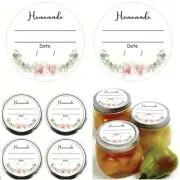 Blank Jar Homemade Labels Stickers 5cm Kitchen Pantry Fridge Food Container Gift