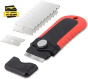 Razor Blade Scraper Tool with Blade Storage Container, Glass Cooktop Stove Scrap