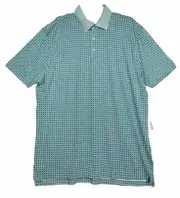 NEW MENS 1X GREEN/WHITE KENNETH COLE GOLF POLO SHIRT
