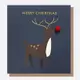 caroline gardner小絨球聖誕卡片/ 紅鼻子麋鹿