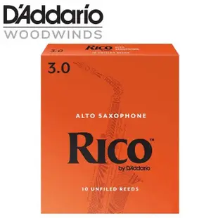 【老羊樂器店】RICO TENOR SAX 1.5/2/2.5/3/3.5號 次中音 薩克斯風 竹片 10片裝 橘盒