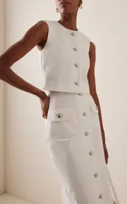[Adam Lippes] Remo Buttoned Denim Top