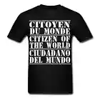citizen of the world different languages globe graphic shirt t-shirt