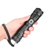 Ozoffer 900000 Lumens XHP50 Zoom Flashlight LED Rechargeable Lamp Torch w/26650 Battery