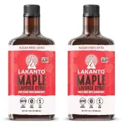 Lakanto MAPLE Flavored Sugar-Free Syrup Monk Fruit Sweetened 13 Oz. (2 Pack)