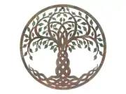 60cm Colored Tree of Life Metal Wall Art - Vibrant Nature-Inspired Decor