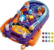 JWQFBC Game Machine Pinball Game Action and Game Kids Home Interactive Toy Interaction Game Children Pinball Machine, with 32 Balls
