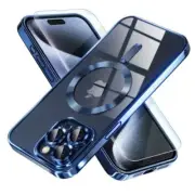 Magnetic for iPhone 15 Pro Case Compatible with For iPhone 15 Pro Deep Blue