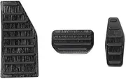Szwaldaper Left Foot Rest Pedals Car Brake Pedal Cover Jimny, for Suzuki, Jimny 2010-2022 Accessories Car Accelerator Pedal Cover(3pcs Automatic Black)