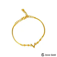 在飛比找Yahoo奇摩購物中心優惠-JoveGold漾金飾 關於你黃金手環
