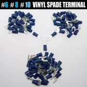 500 Spade Terminals Vinyl Insulated BLUE 16-14AWG , #6 #8 #10