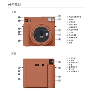 FUJIFILM 富士 instax 拍立得 SQUARE SQ1 方形底片 方形相機 送 旋轉相框架 (公司貨)